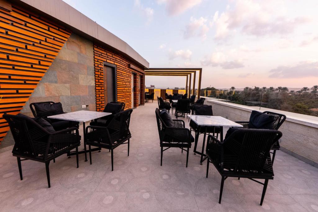 Balkón nebo terasa v ubytování Remal Pyramids Hotel