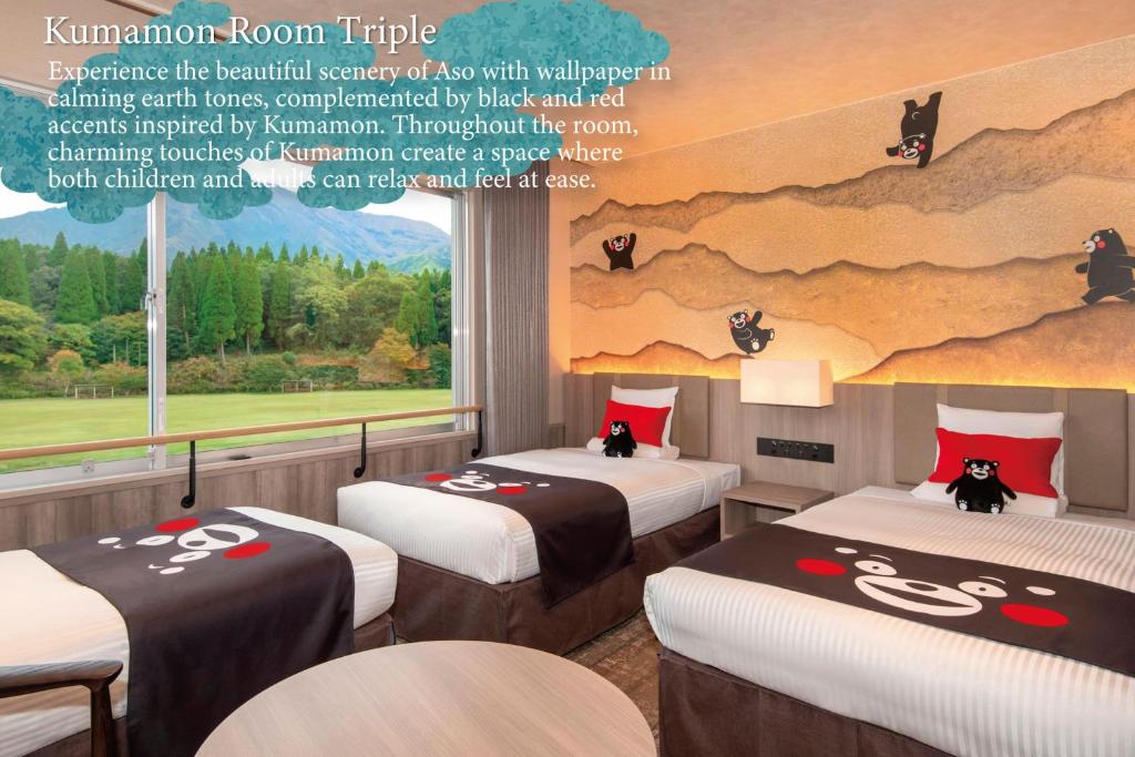 Postel nebo postele na pokoji v ubytování KAMENOI HOTEL Aso