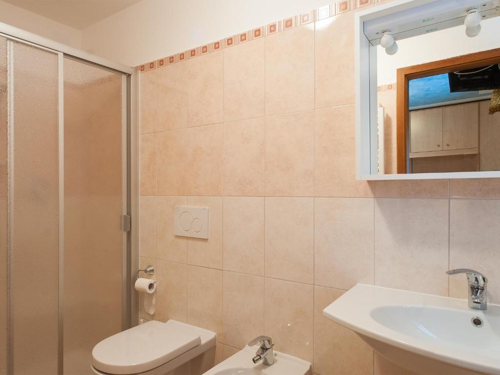Koupelna v ubytování Hotel Pordoi - Fam Furgler