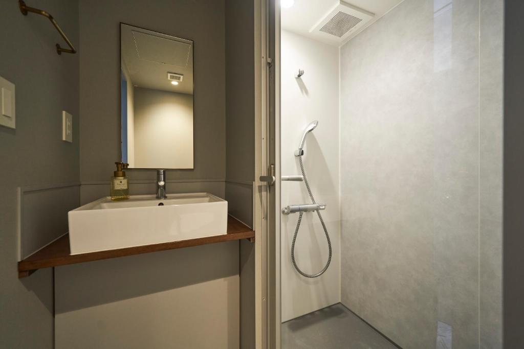 Koupelna v ubytování Mito Sannomaru Hotel