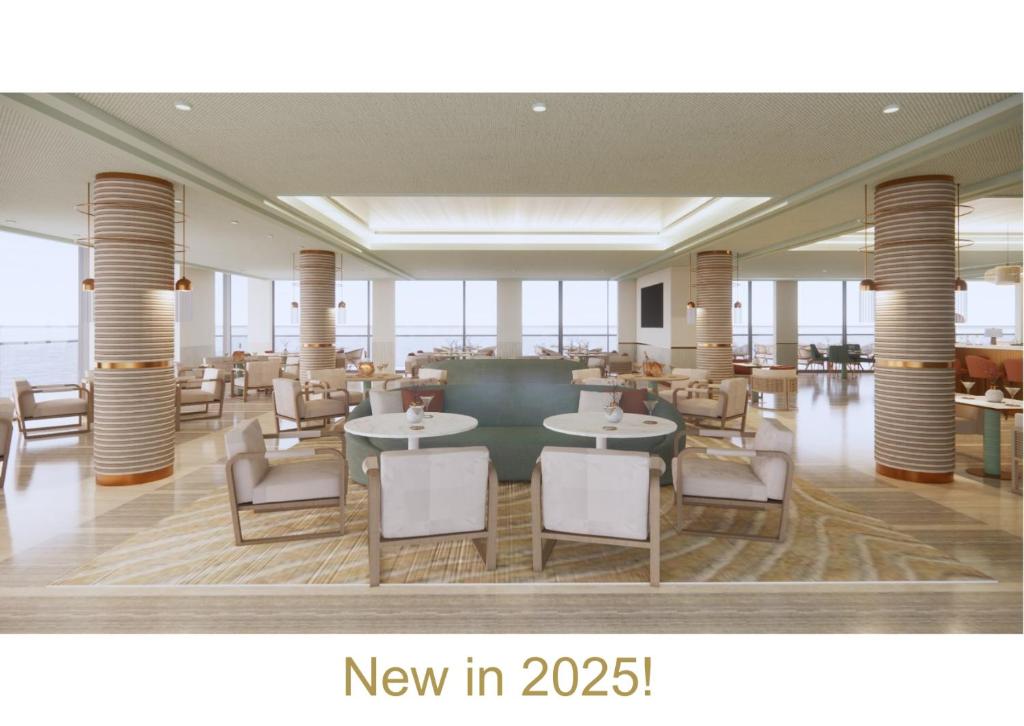 a lobby with tables and chairs in a building at Amadria Park Grand Hotel 4 Opatijska Cvijeta in Opatija