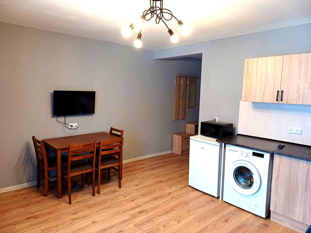 Kuchyň nebo kuchyňský kout v ubytování Gablile apartments
