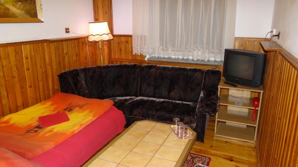 TV a/nebo společenská místnost v ubytování Ośrodek Wypoczynkowy "Hotel Korona"