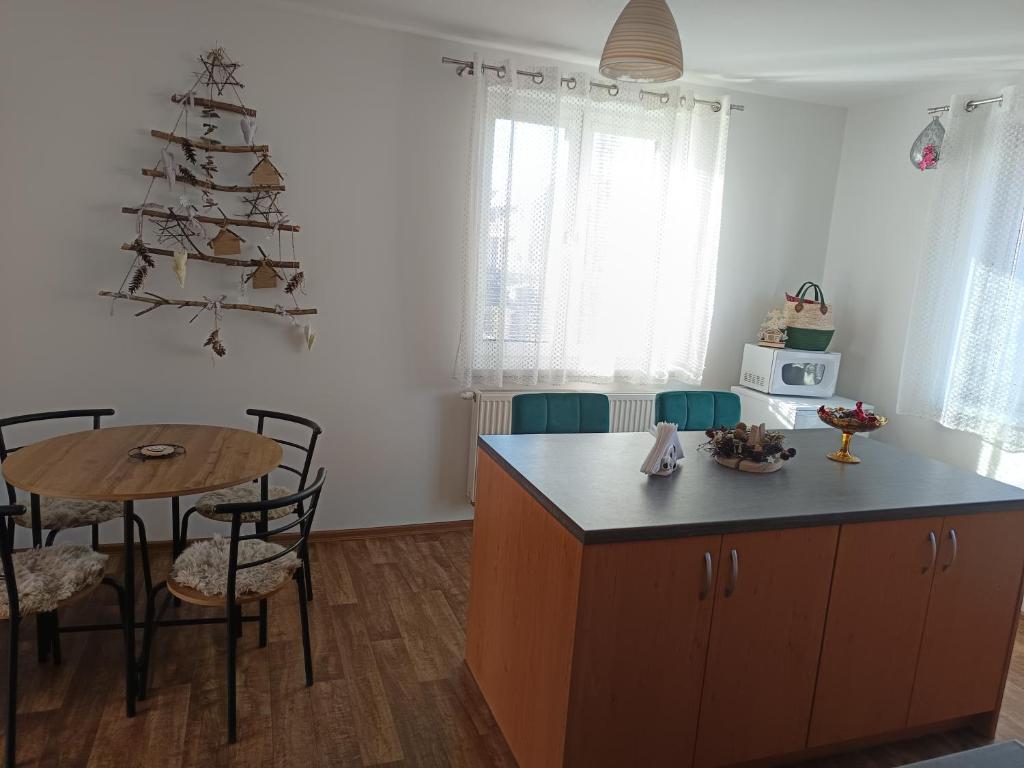 Kuchyň nebo kuchyňský kout v ubytování Apartmány Jablunkov
