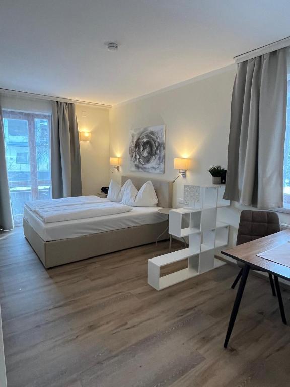 Posteľ alebo postele v izbe v ubytovaní Ferienhof Alte Post, Apartments