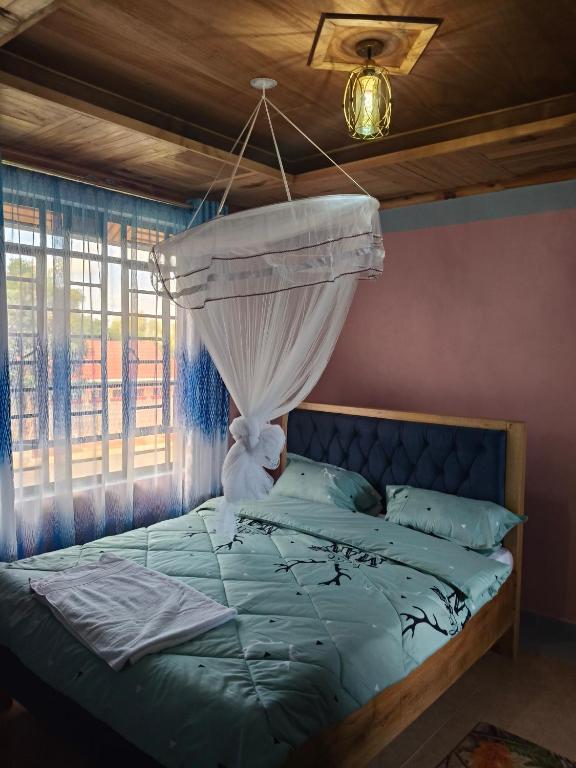 Postel nebo postele na pokoji v ubytování Balozi Homes Nyeri