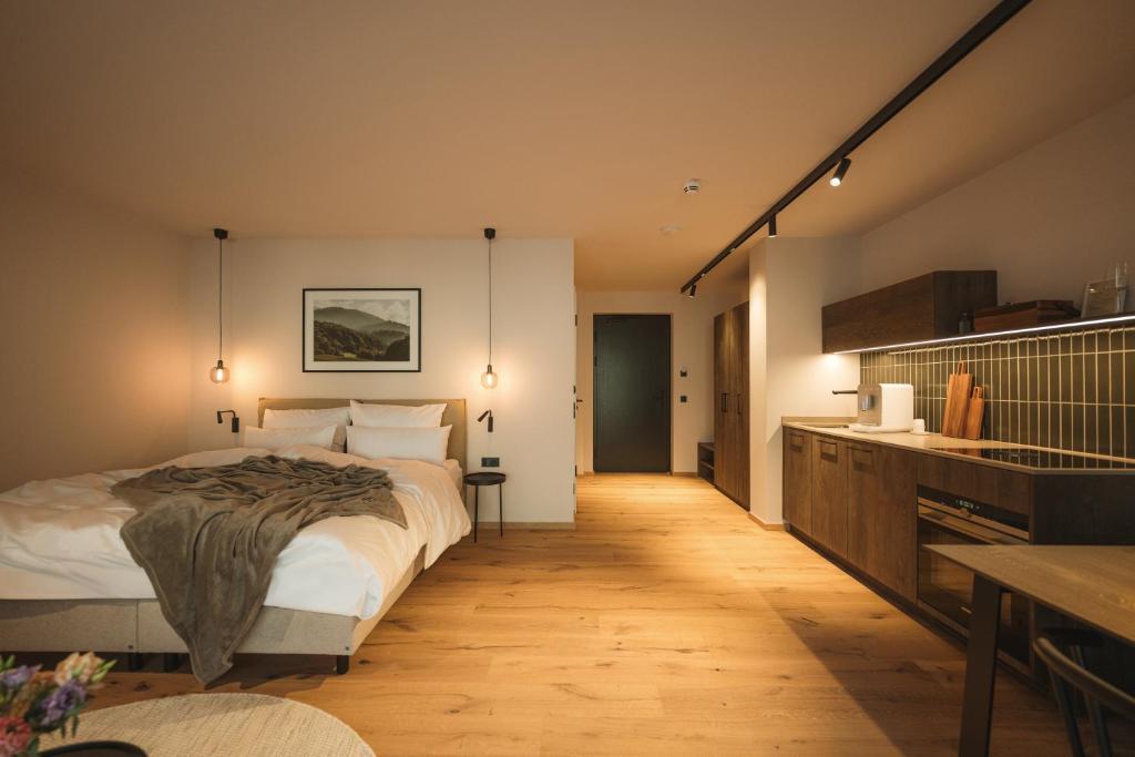 Postel nebo postele na pokoji v ubytování Agrad Chalets