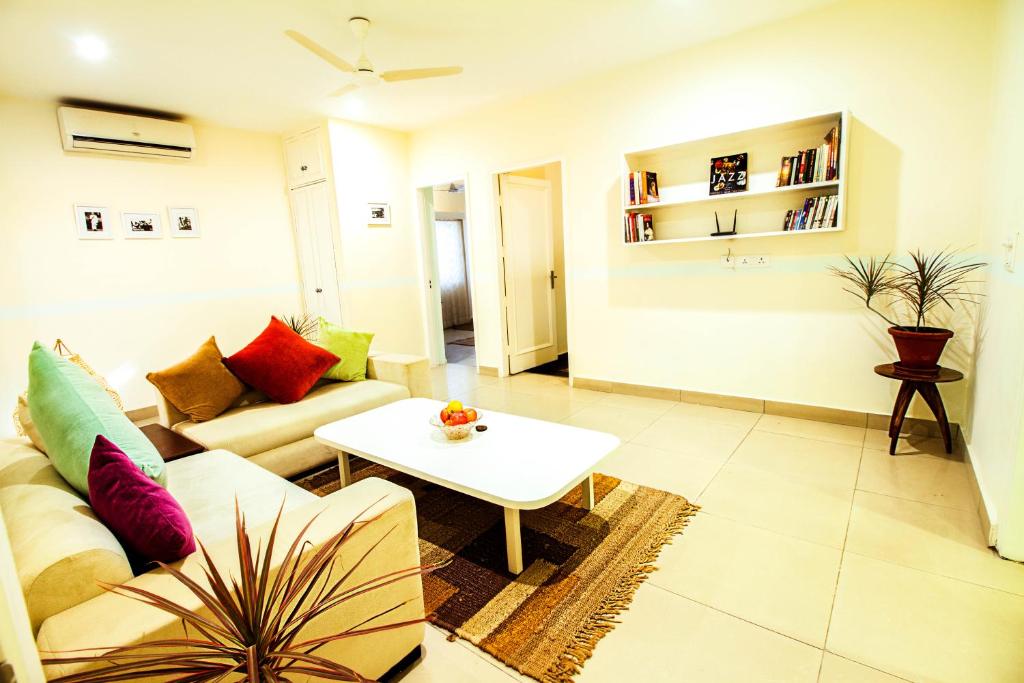 Posezení v ubytování Anara Service Apartments - Greater Kailash Part II