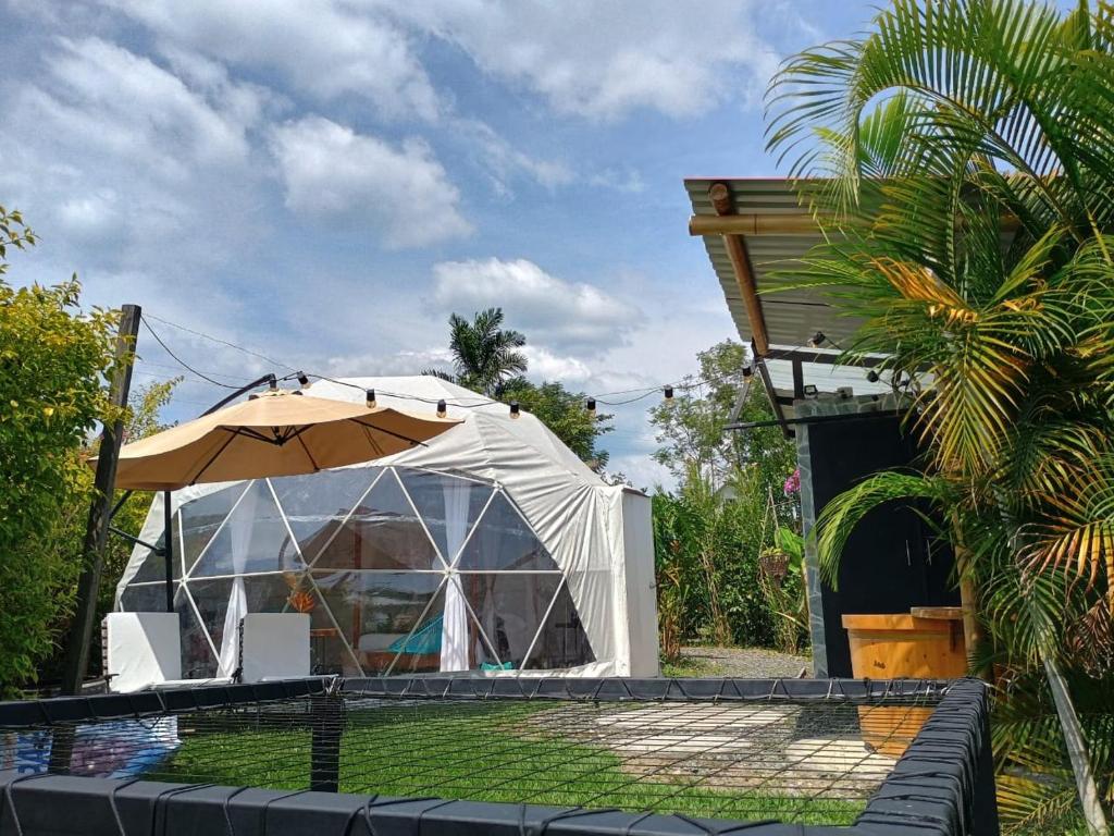 Zahrada ubytování Orange Glamping