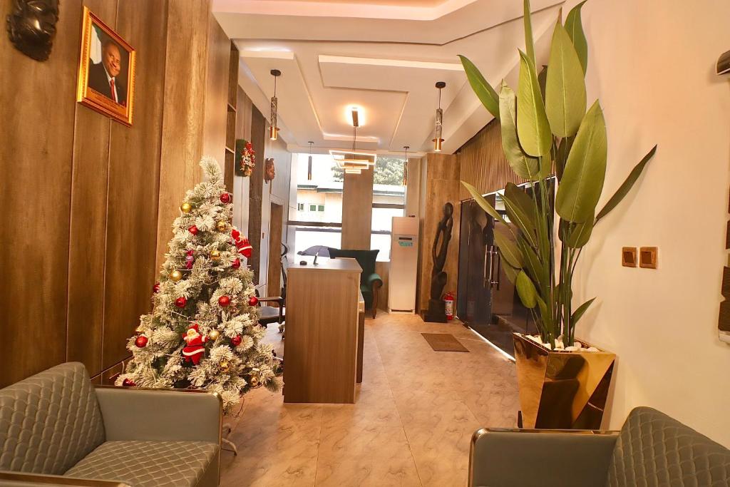 Posezení v ubytování Jukky Hotel Abuja