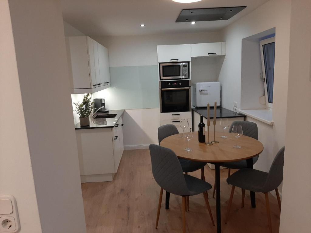 Kuchyň nebo kuchyňský kout v ubytování Center Apartments Bludenz