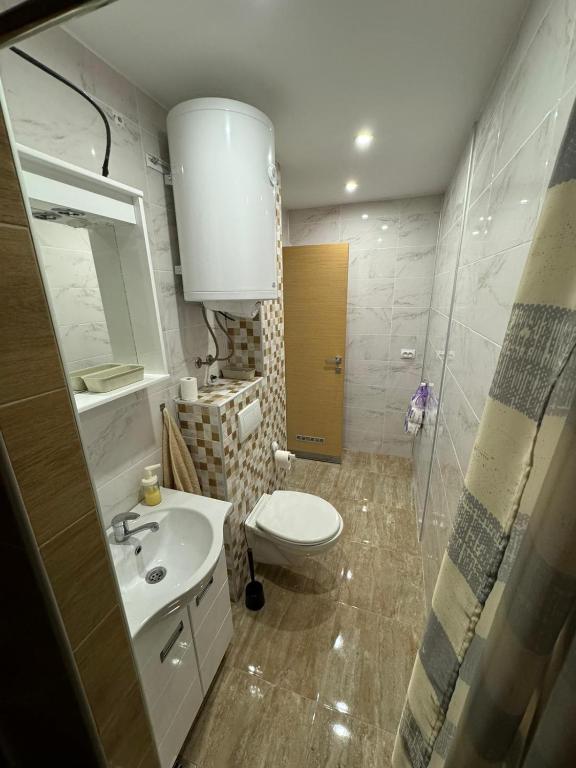 Vannituba majutusasutuses Apartman Anastasija