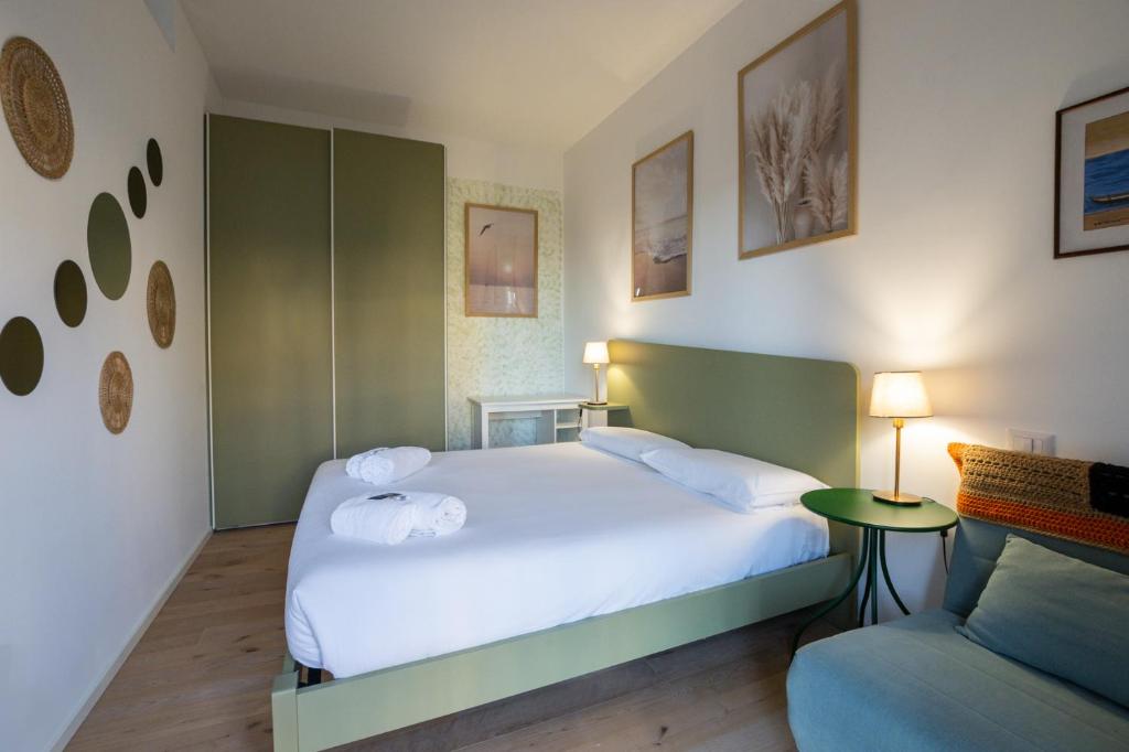 Postel nebo postele na pokoji v ubytování Libeccio House