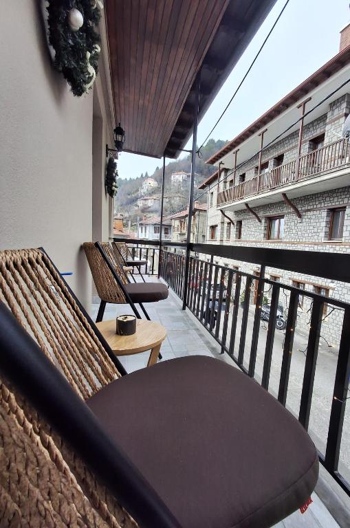 Balkón nebo terasa v ubytování Αγνάντι