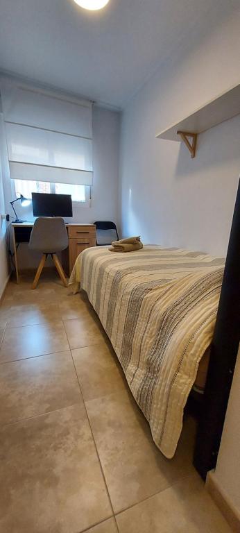 Postel nebo postele na pokoji v ubytování Apartamento Antina 12 en Santa Pola