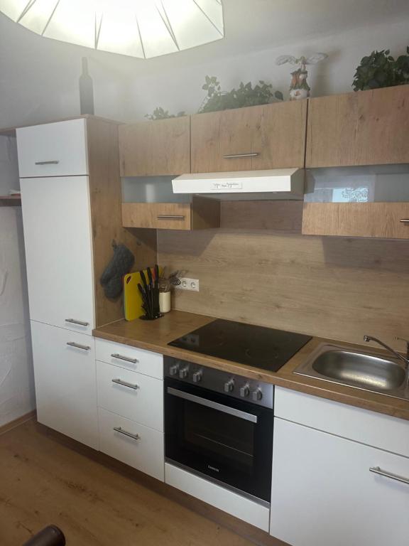 Kuchyň nebo kuchyňský kout v ubytování Kleines Häuschen im Tauernstädtchen Gmünd