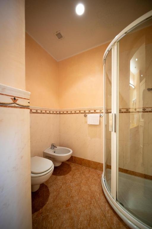 Koupelna v ubytování Hotel Rosabianca