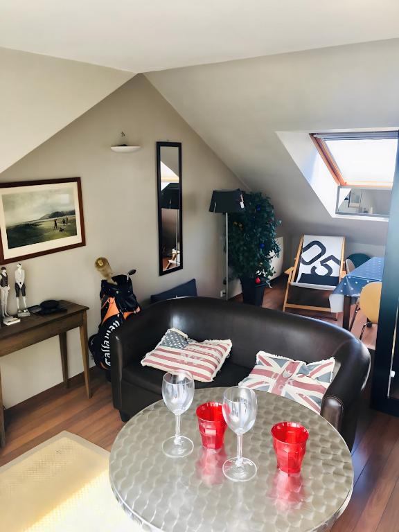 Posezení v ubytování Appartement Newport vue mer