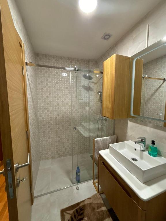 Koupelna v ubytování Apartman Akademska Četvrt