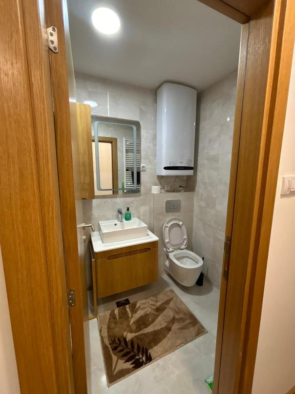 Koupelna v ubytování Apartman Akademska Četvrt