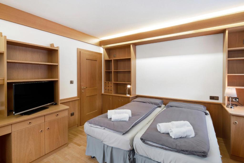 TV a/nebo společenská místnost v ubytování Guesthouse Canazei