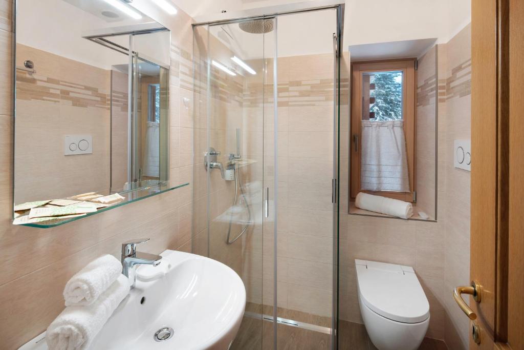 Koupelna v ubytování Guesthouse Canazei