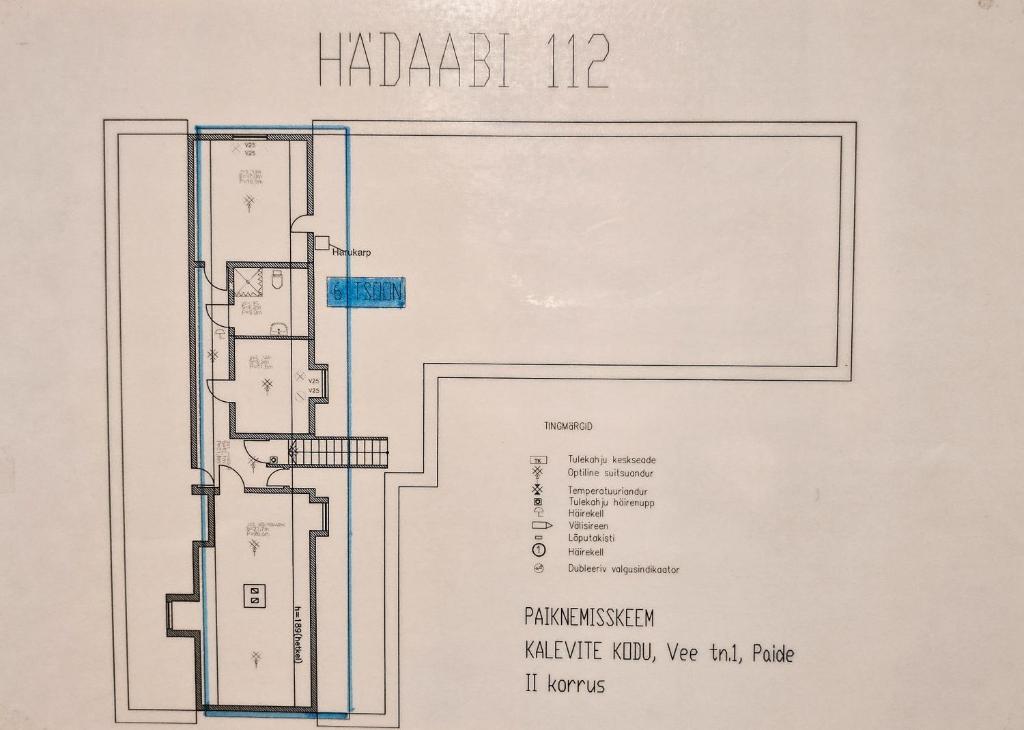 Půdorys ubytování Paide Kesklinna kodumajutus