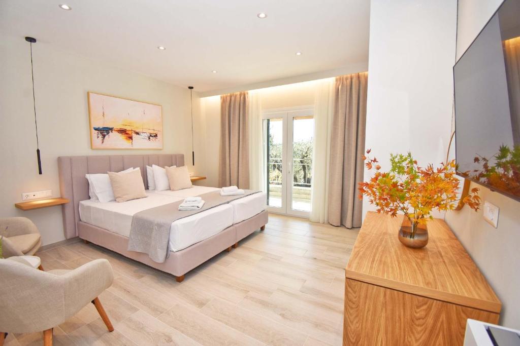 A bed or beds in a room at Villa Caesar