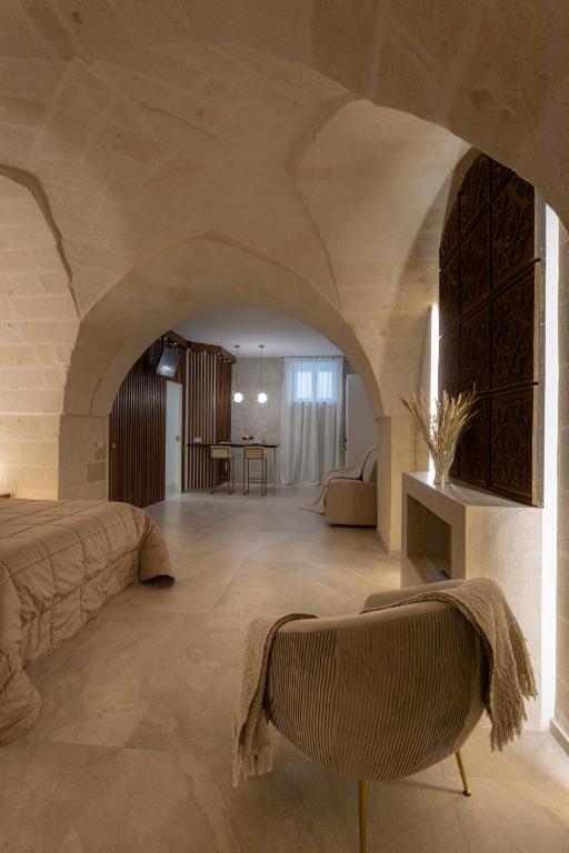 Posezení v ubytování Atipia Cave Suite
