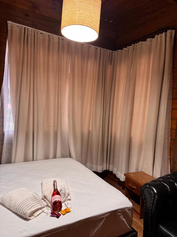 Postel nebo postele na pokoji v ubytování Pousada Recanto do Canário Suite 4 Premium
