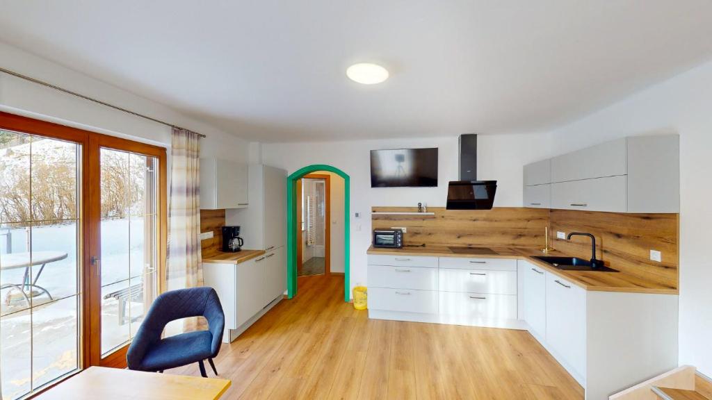 Kuchyň nebo kuchyňský kout v ubytování Bräuhaus Appartements