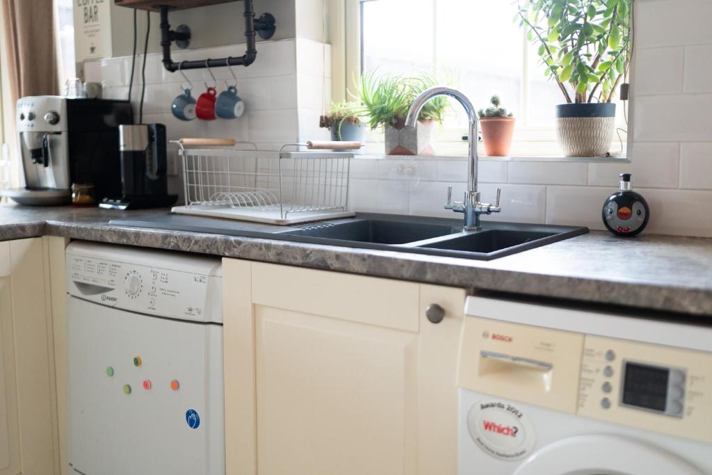 Kuchyň nebo kuchyňský kout v ubytování Luxury Studio Apartment - Belfast - Dundonald