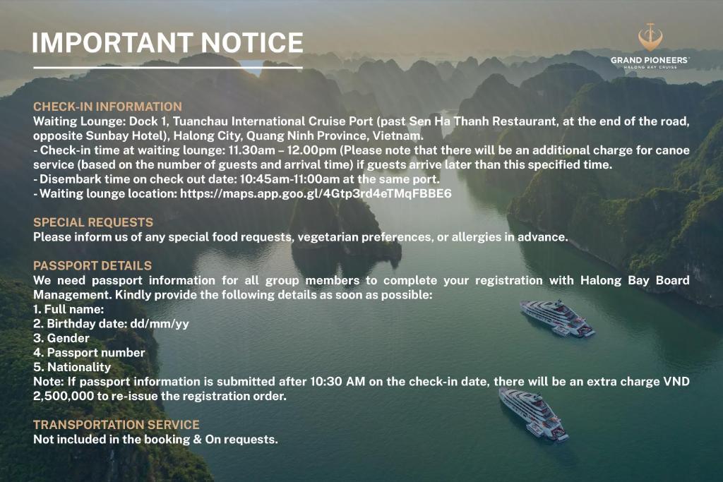 Grand Pioneers Halong Bay Cruise 1 - 6