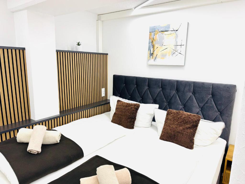 Postel nebo postele na pokoji v ubytování Ferienwohnung Wanderlust