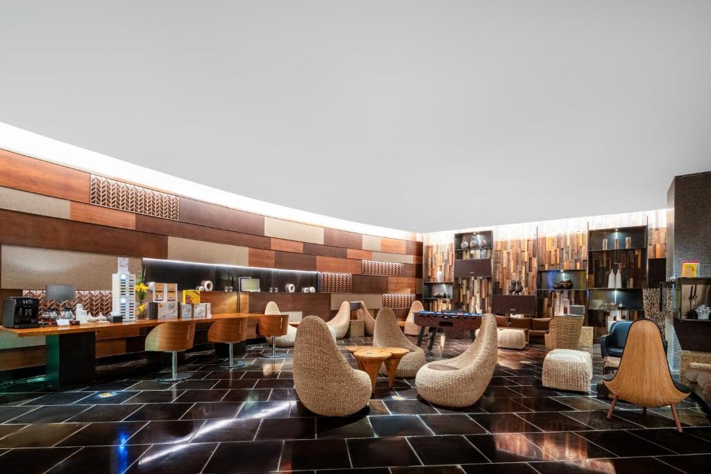 Posezení v ubytování The Mulian Hotel Guangzhou Zhujiang New Town-Canton Fair Free Shuttle Bus