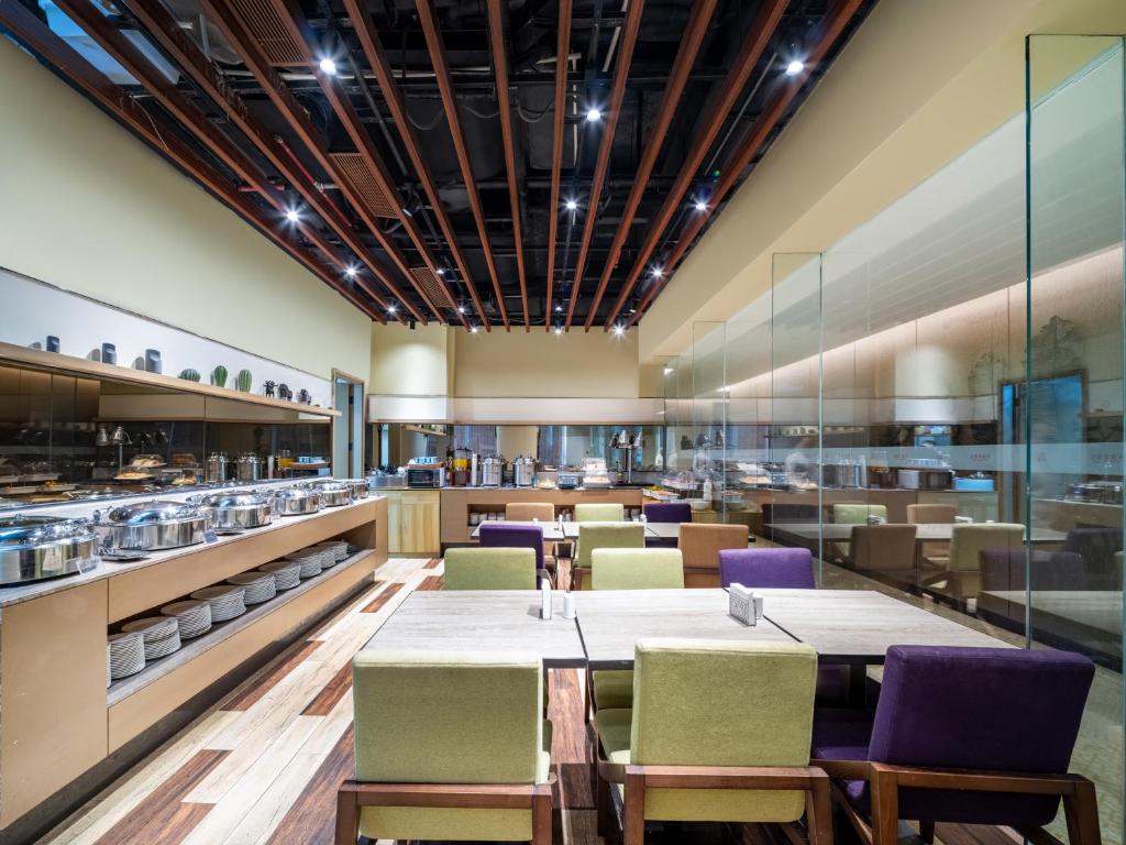 Restaurace v ubytování The Mulian Hotel Guangzhou Zhujiang New Town-Canton Fair Free Shuttle Bus