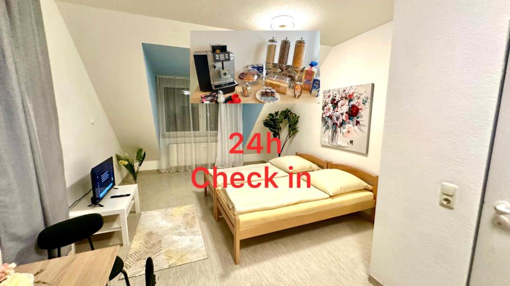 TV a/nebo společenská místnost v ubytování Moderne Appartement