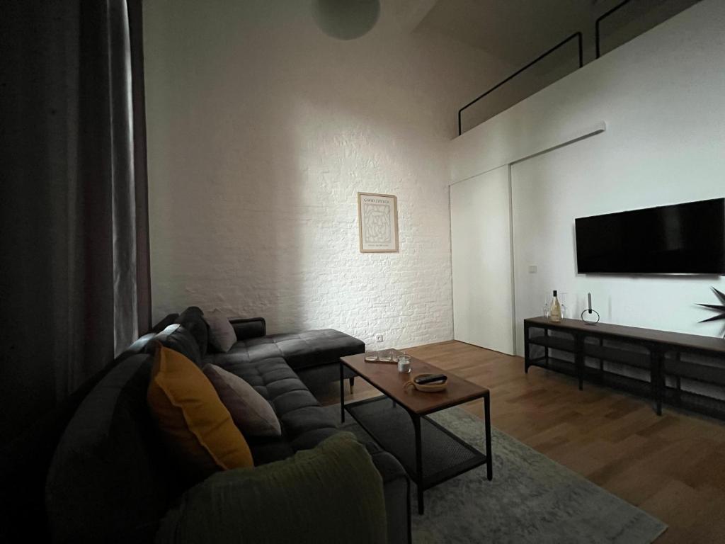 TV a/nebo společenská místnost v ubytování Loft19