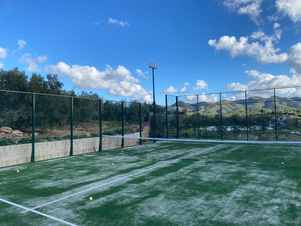 Tenis alebo squash v ubytovaní Hacienda Los Olivos Alora Grupos grandes Fiestas Pista de padel alebo jeho okolí