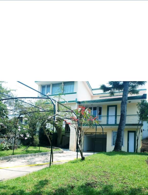 a house with a tree in front of it at Green Woods Homestay in Kodaikānāl