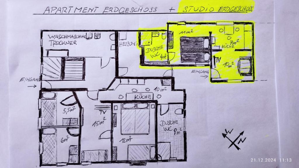 Půdorys ubytování homy Bludenz Downtown Suites