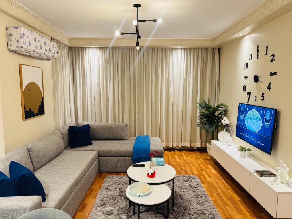 Posezení v ubytování Mokattem private Condo