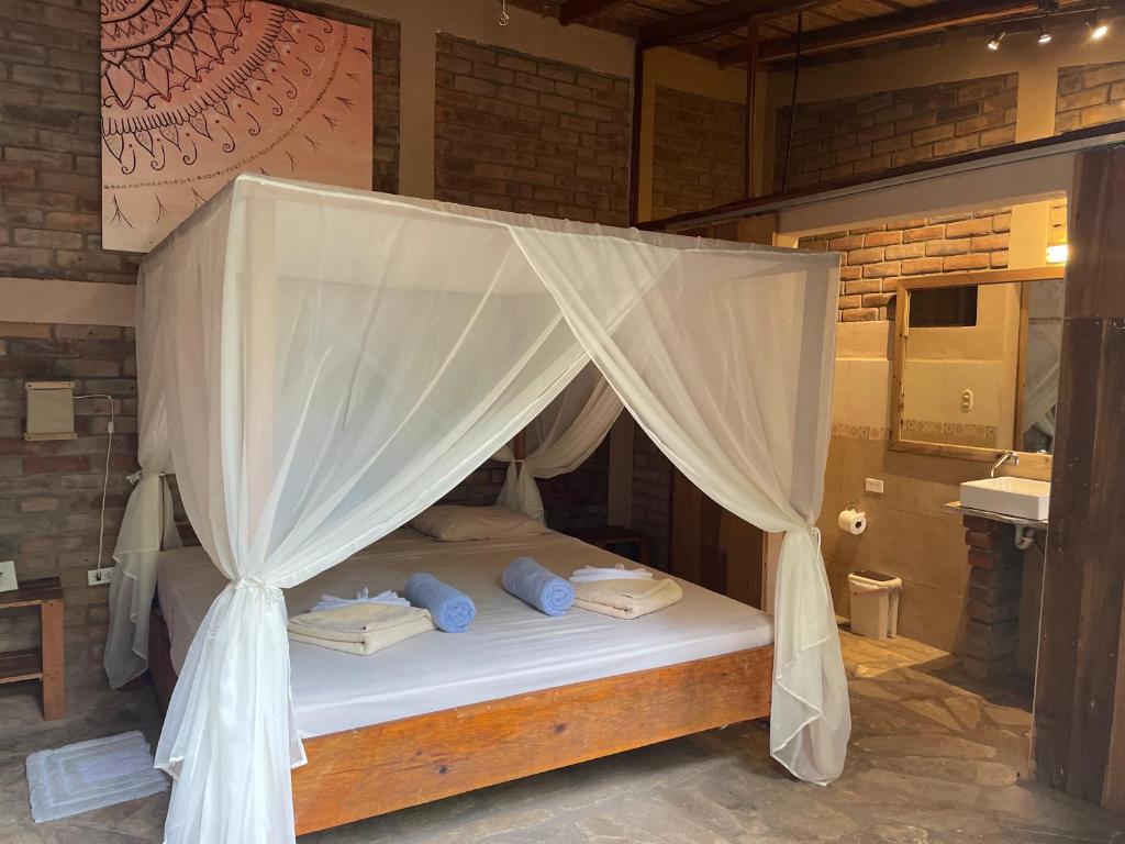 Hostal Casa Abierta - 国王套房与泳池视图