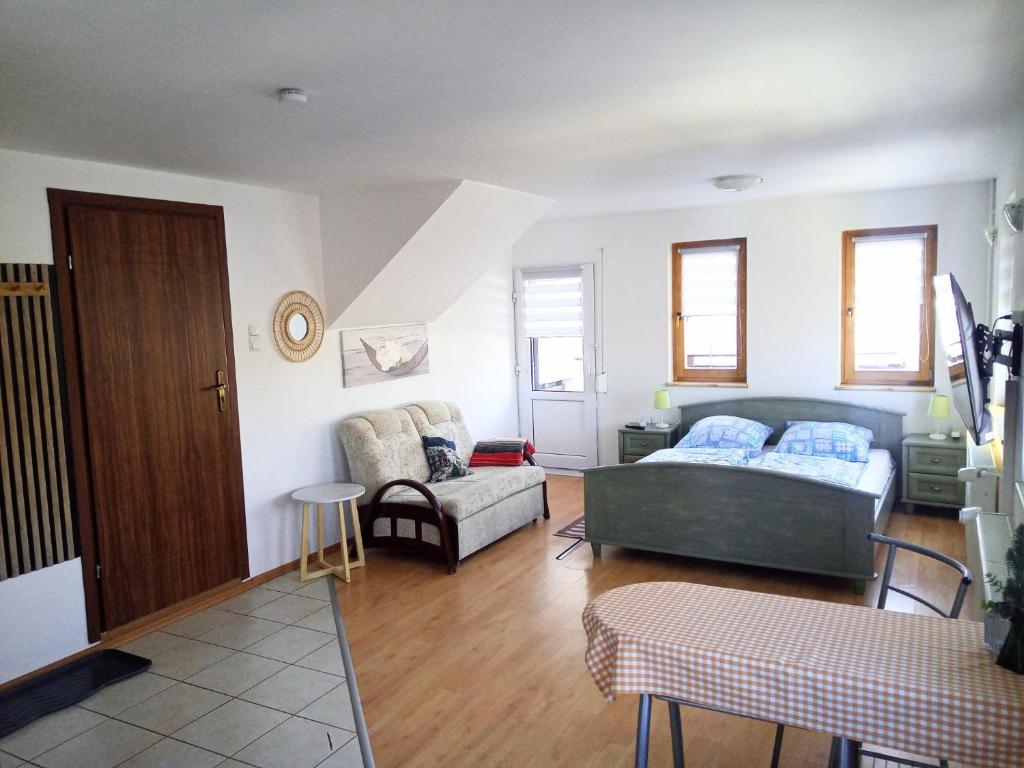 Postel nebo postele na pokoji v ubytování U Andrzeja, Parking w cenie!!