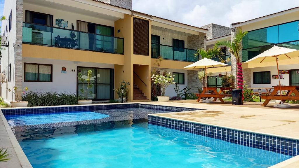 Bazén v ubytování Casa de praia em Maria Farinha - Pe. nebo v jeho okolí