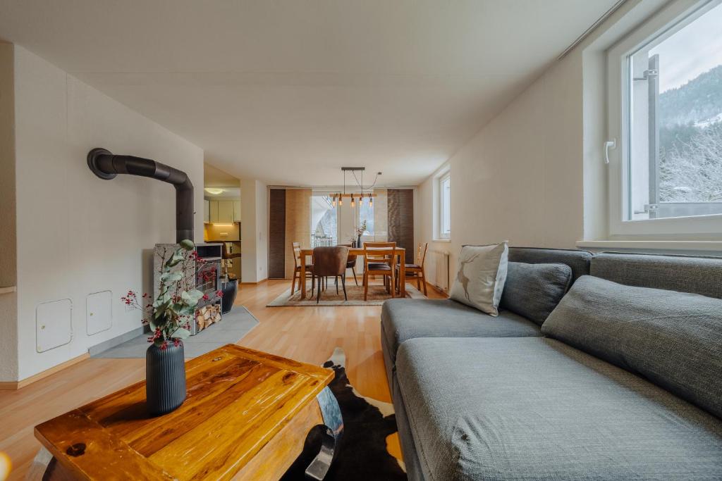 Posezení v ubytování Berghof Apartment Rodund