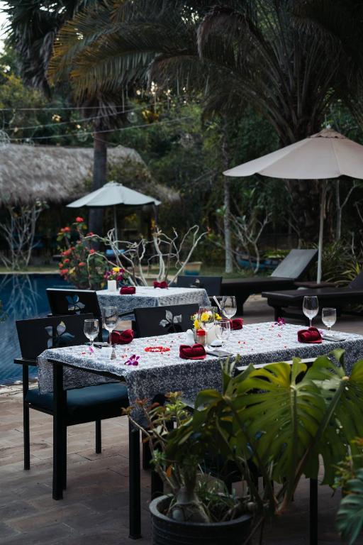 Zahrada ubytování Battambang Resort