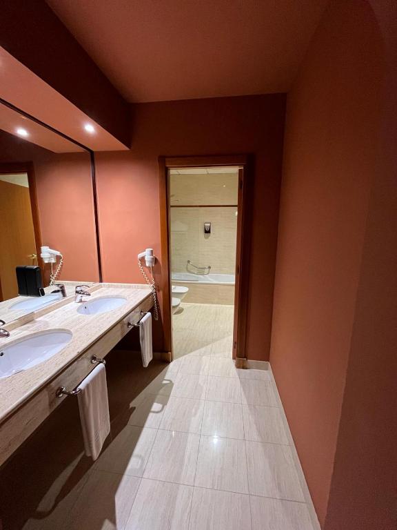 Koupelna v ubytování Hotel Alkalat