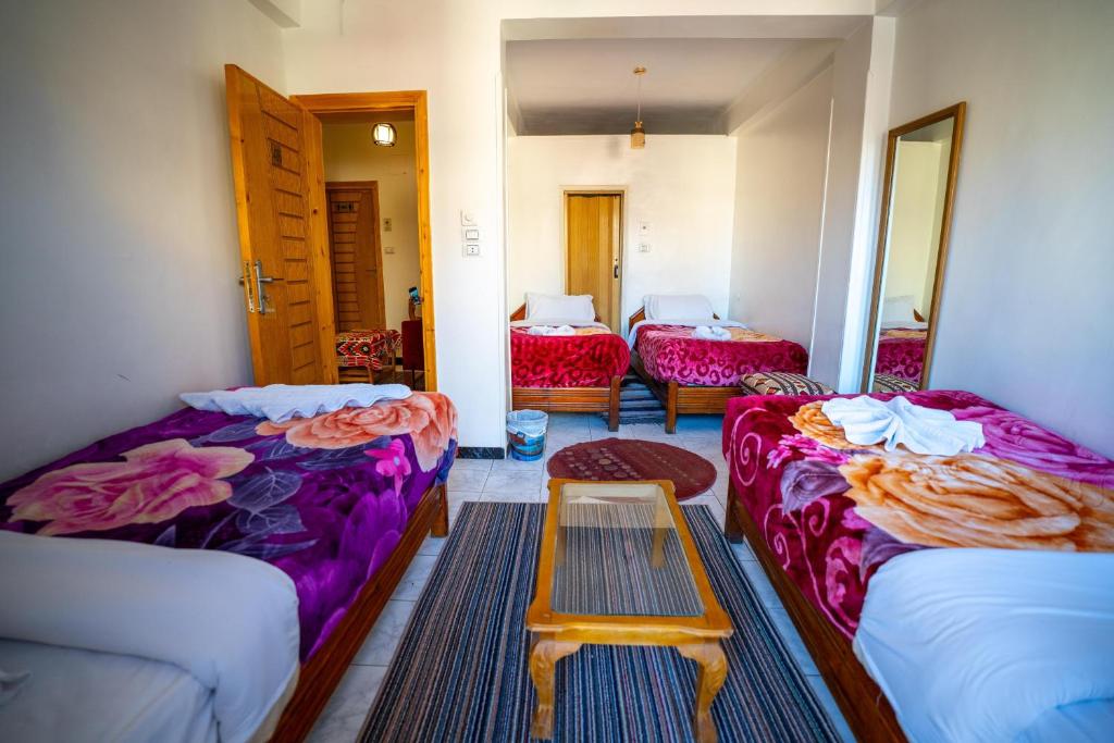 Postel nebo postele na pokoji v ubytování Venus Hotel Luxor 日本人 大歓迎