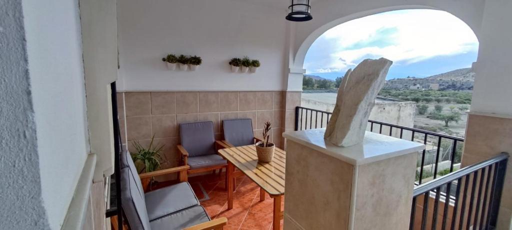 Balkón nebo terasa v ubytování Casa Cueva Calatrava